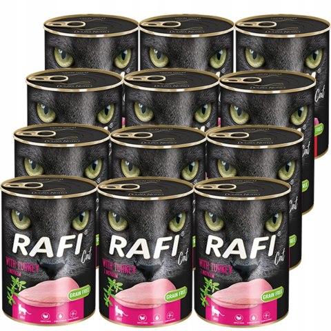 Rafi Cat karma bezzbożowa z indykiem 12 x 400 g