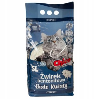 CHICO Żwirek bentonitowy COMPACT Białe kwiaty 5L