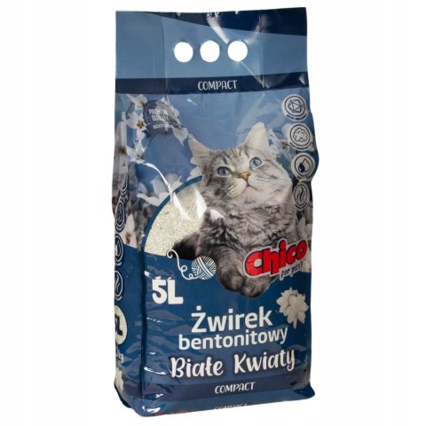 CHICO Żwirek bentonitowy COMPACT Białe kwiaty 5L