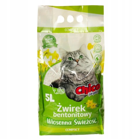 CHICO Żwirek bentonitowy Compact Wiosenna Świeżość 5L