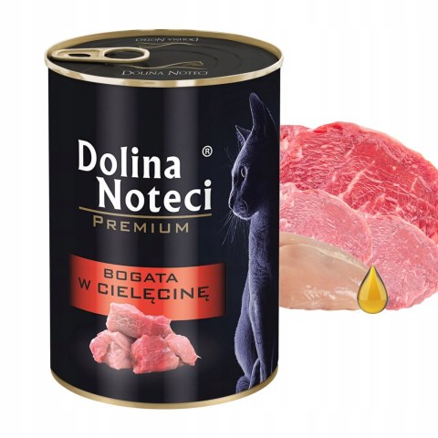 DOLINA NOTECI Premium bogata w cielęcinę - mokra karma dla kota - 400g