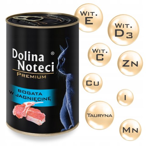 DOLINA NOTECI Premium bogata w jagnięcinę - mokra karma dla kota - 400g