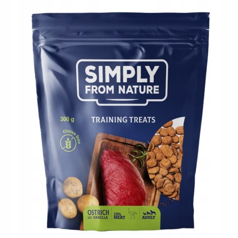 SIMPLY FROM NATURE Przysmaki treningowe z mięsem strusia i wanilią 300 g