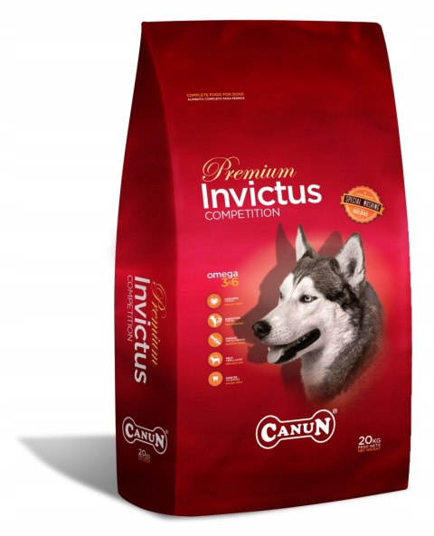 Canun Invictus 20kg karma premium dla psa z jagnięciną (mięso 30%), ryżem (