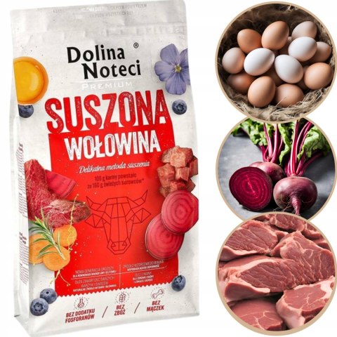 Dolina Noteci Premium karma suszona z wołowiną 9 kg