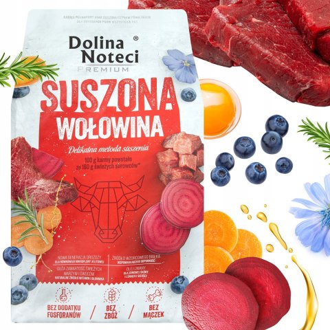 Dolina Noteci Premium karma suszona z wołowiną 9 kg