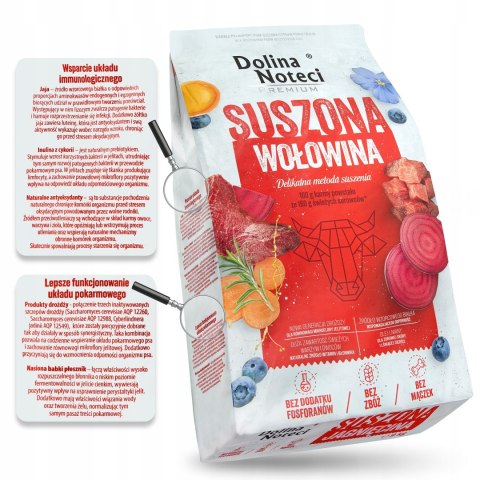 Dolina Noteci Premium karma suszona z wołowiną 9 kg