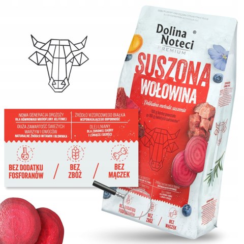 Dolina Noteci Premium karma suszona z wołowiną 9 kg