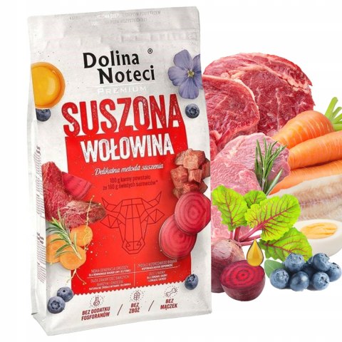 Dolina Noteci Premium karma suszona z wołowiną 9 kg