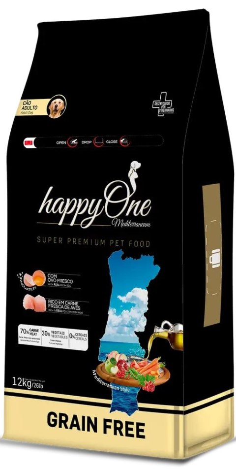 HappyOne Grain-Free Mediterraneum Adult dla psów dorosłych Super Premium 12