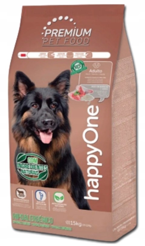 HappyOne Adult Dog Hypoallergenic z jagnięciną 15kg