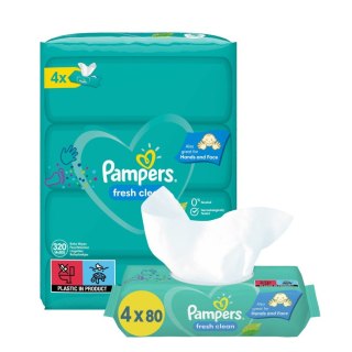 Chusteczki nawilżane Pampers Fresh Clean 4 x 80 szt.