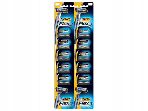 BIC MASZYNKA DO GOLENIA JEDNOCZĘŚCIOWA FLEX 3 Classic 10 szt.