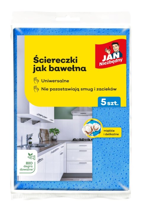 JAN NIEZBĘDNY ŚCIERECZKI UNIWERSALNE JAK BAWEŁNA 5 SZTUK