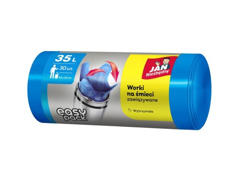 Jan Niezbędny worki easy pack 35l niebieskie 30szt