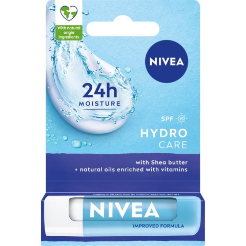 NIVEA HYDRO CARE Pomadka ochronna do ust z filtrem SPF 15 4,8g