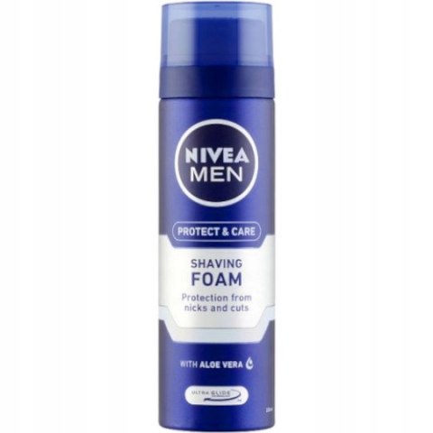 NIVEA MEN Protect & Care Pianka do golenia z aloesem, 200ml