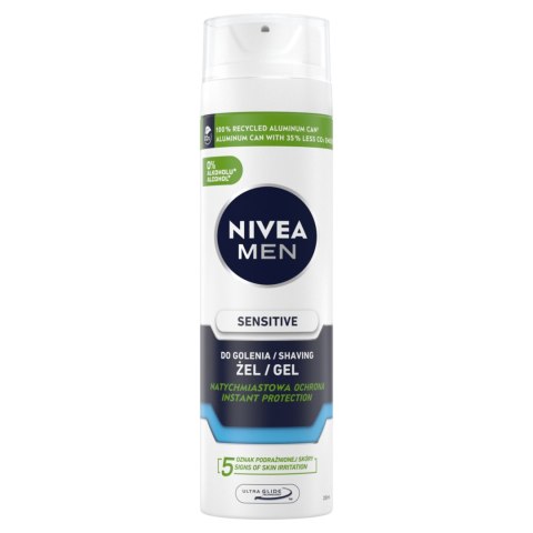 NIVEA MEN SENSITIVE Żel do golenia dla mężczyzn delikatny łagodzący 200ml