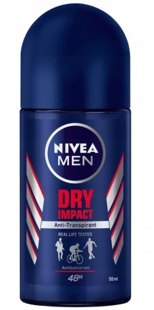 NIVEA Men Antyperspirant Roll-on Dry Impact, świeży, pocenie 50ml