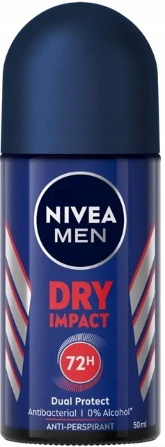 NIVEA Men Antyperspirant Roll-on Dry Impact, świeży, pocenie 50ml