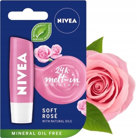 NIVEA Pomadka ochronna do ust Soft Rose