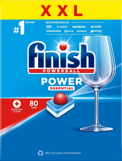 Finish Powerball All In 1 Essential Tabletki Do Zmywarki 80 Szt