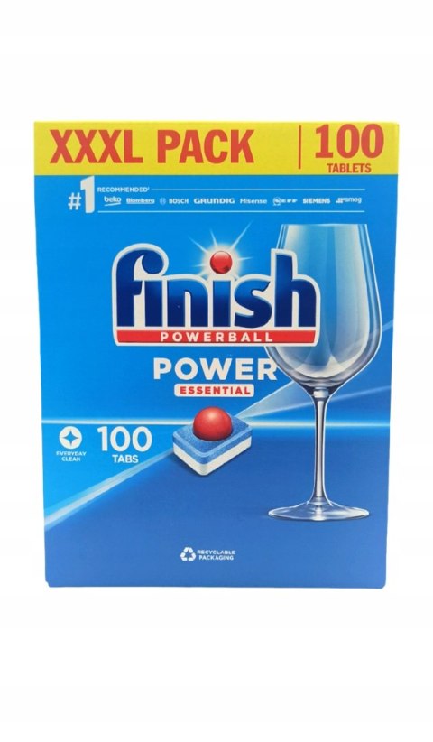 Finish Tabletki Kapsułki do Zmywarki Powerball Essential 100 szt