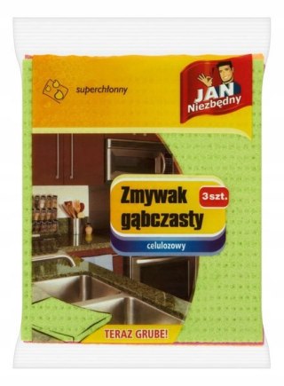 JAN NIEZBĘDNY ZMYWAK GĄBCZASTY 3SZT