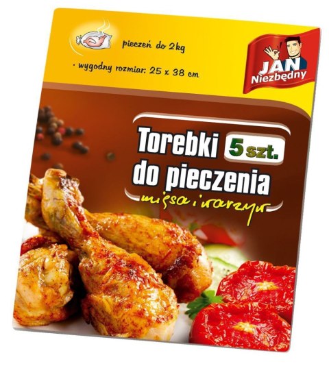 Jan Niezbędny Torebki do pieczenia MIĘS I WARZYW DO 2KG 25X38CM 5 SZTUK