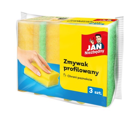 Jan Niezbędny Zmywak Kuchenny Profilowany 3 szt.