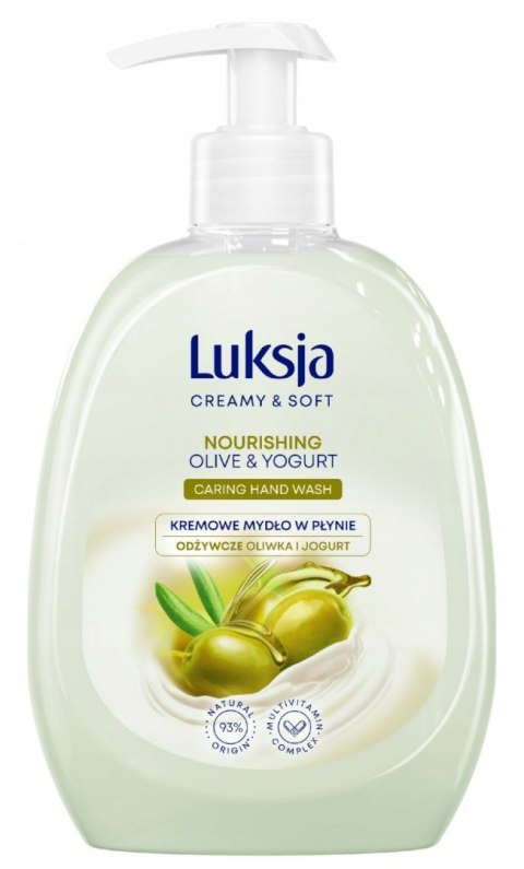 LUKSJA MYDŁO W PŁYNIE DOZOWNIK 500ML CREAMY&SOFT OLIWKA I JOGURT