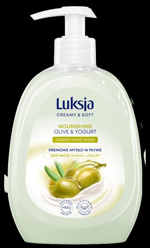 LUKSJA MYDŁO W PŁYNIE DOZOWNIK 500ML CREAMY&SOFT OLIWKA I JOGURT