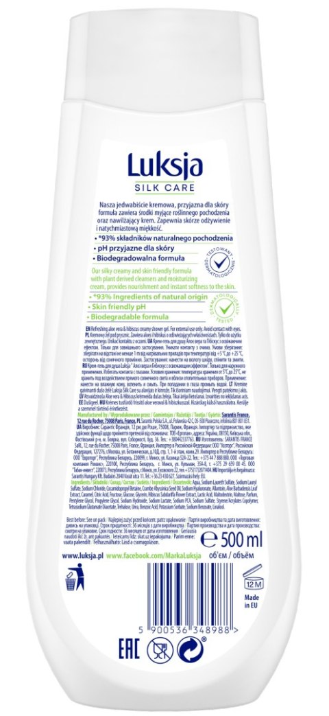 LUKSJA ŻEL POD PRYSZNIC 500ML ALOE