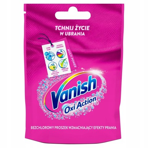 Vanish odplamiacz proszek tkanin kolorowych Oxi Action Pink do koloru 30 g