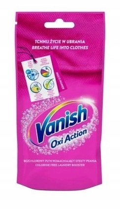 Vanish odplamiacz w płynie do tkanin kolorowych Oxi Action Pink 100 ml