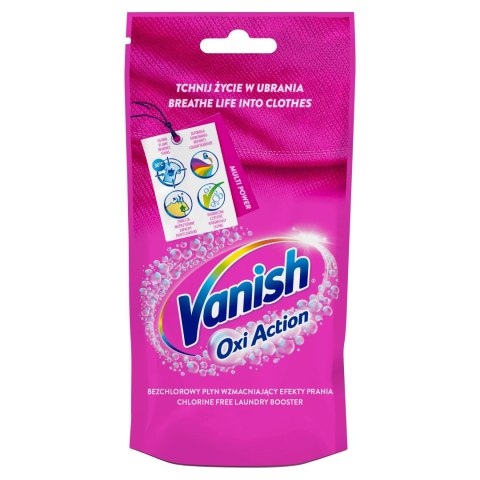 Vanish odplamiacz w płynie do tkanin kolorowych Oxi Action Pink 100 ml