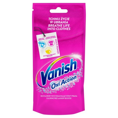 Vanish odplamiacz w płynie do tkanin kolorowych Oxi Action Pink 100 ml