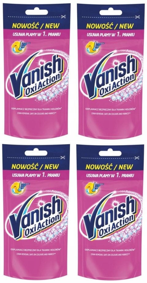 Vanish odplamiacz w płynie do tkanin kolorowych Oxi Action Pink 100 ml