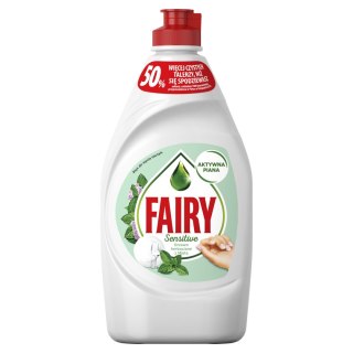 FAIRY SENSITIVE PŁYN DO NACZYŃ MIĘTA DRZEWO HERBACIANE aktywna piana 450ML