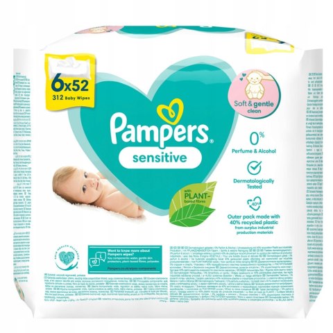 PAMPERS CHUSTECZKI MOKRE SENSITIVE 6 x 52SZT