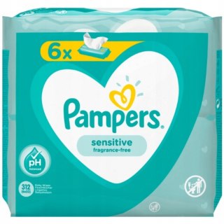 PAMPERS CHUSTECZKI MOKRE SENSITIVE 6 x 52SZT