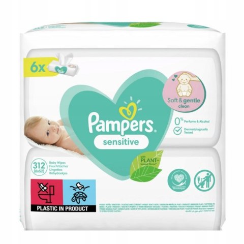 PAMPERS CHUSTECZKI MOKRE SENSITIVE 6 x 52SZT