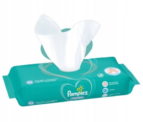 PAMPERS CHUSTECZKI NAWILŻANE FRESH CLEAN 4 x 52 SZT (208 szt)