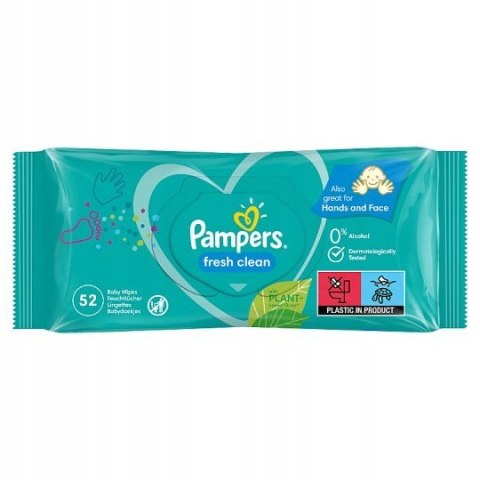 PAMPERS CHUSTECZKI NAWILŻANE FRESH CLEAN 4 x 52 SZT (208 szt)