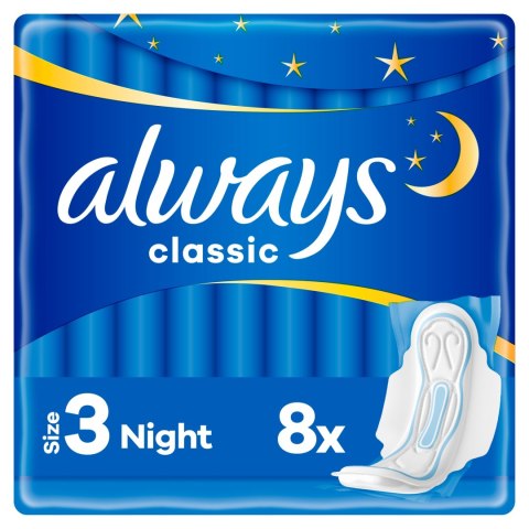 Always Classic Night Podpaski ze skrzydełkami 8szt