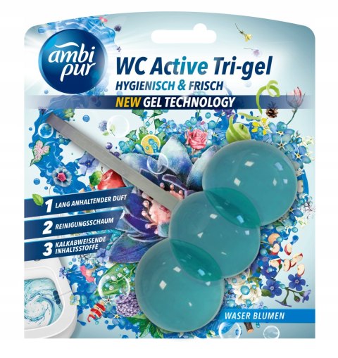 Ambi Pur WC Active Kulki 1x45g Water Flowers Tri-Gel