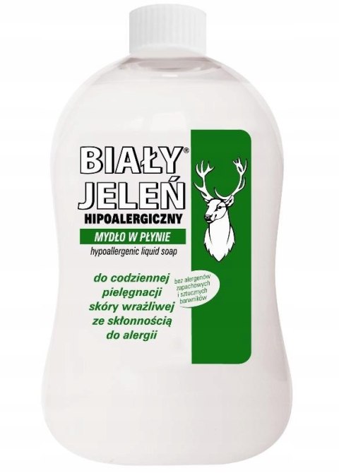 BIAŁY JELEŃ mydło w płynie ZAPAS hipoalergiczne 500 ml