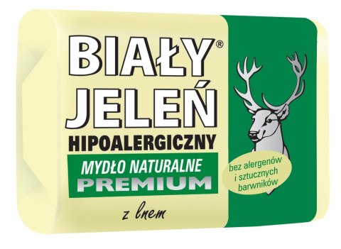 Biały Jeleń Mydło w kostce z lnem Premium 100g