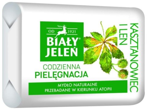 Biały Jeleń mydło kasztanowiec i len Premium 100g