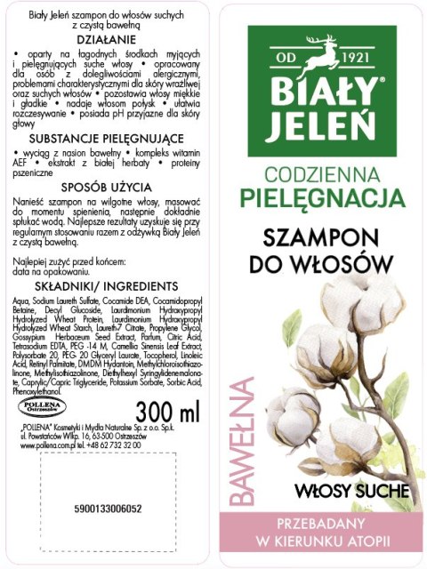 Biały Jeleń szampon do włosów suchych 300 ml